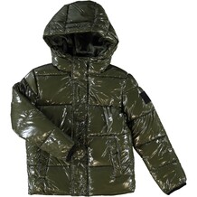 Groene puffer jas