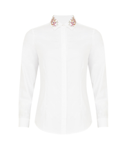 Witte kerst blouse