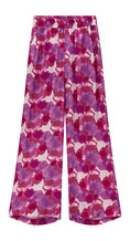 roze en paarse satijnen broek