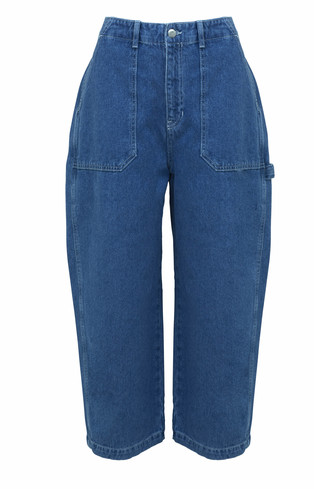 Korte ballon-vormige jeans