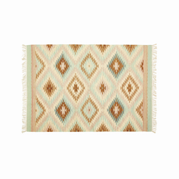 Beige kleed met diamant print