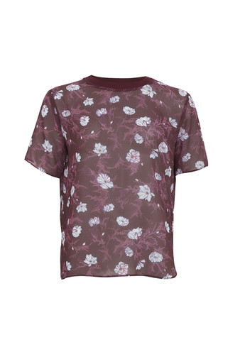 Paarse top met bloemen