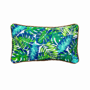 Blauw tropisch kussen