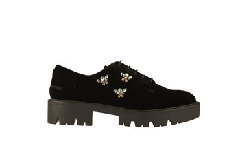 Fluwelen zwarte schoenen