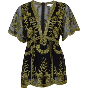 Zwart en goud playsuit