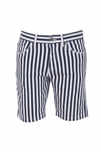 Short met strepen detail