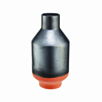 Zwarte keramische vaas