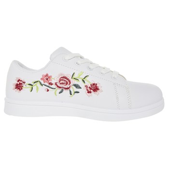 Witte sneakers met bloemen