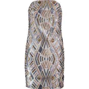 Zilver en gouden bandeau jurk met pailletten