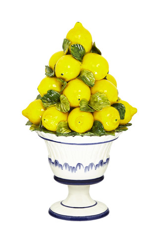 Keramische vaas met citroenen