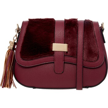 Bordeauxrode nep leren tas