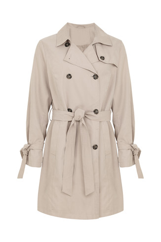 Licht roze trenchcoat