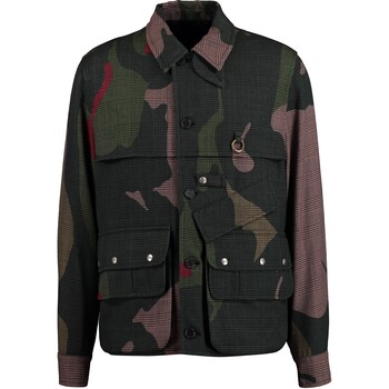 Groene en veelkleurige camouflagejas