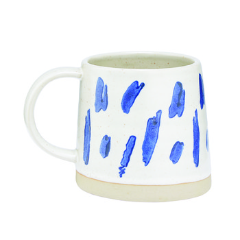 Mok met blauwe strepen