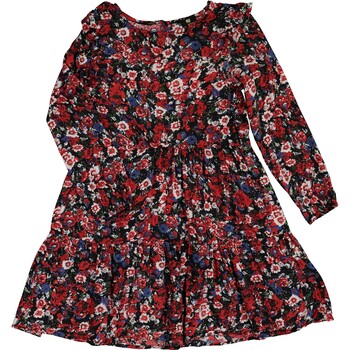 Rood met zwarte jurk met bloemenprint