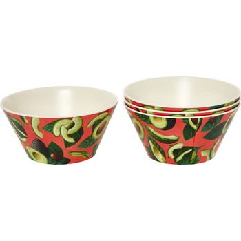 Set van vier bamboo schaaltjes