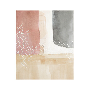 Abstracte print (roze, grijs & beige)