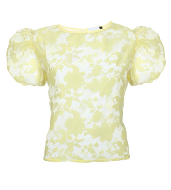 Gele kanten top