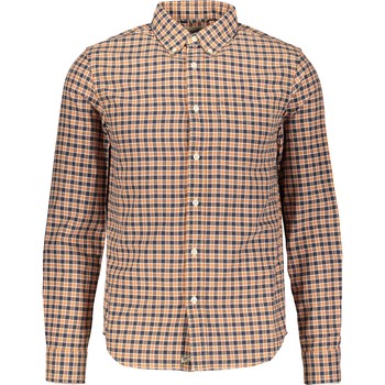 Oranje & blauw geruite blouse