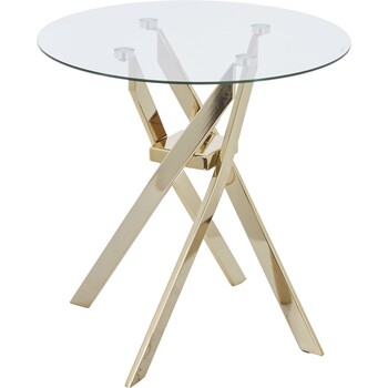 Ronde glazen bijzettafel