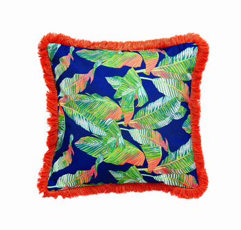 Oranje tropisch kussen