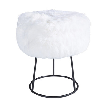Witte pluizige stoel