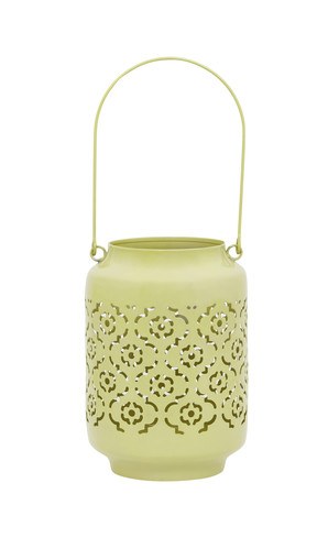 Gele kaars houder voor buiten