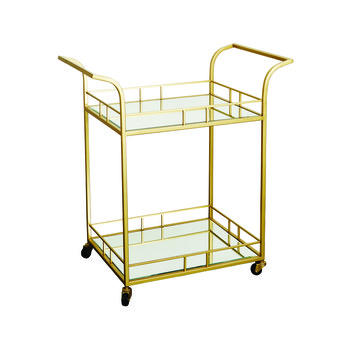 Gouden trolly met spiegel