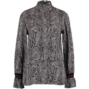 Grijze blouse met dierenprint