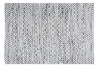 Grijs tapijt met geometrisch patroon