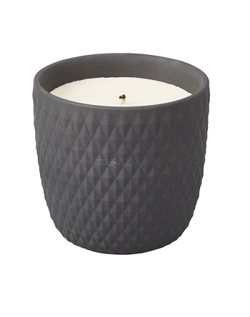 Grijze keramische kaars
