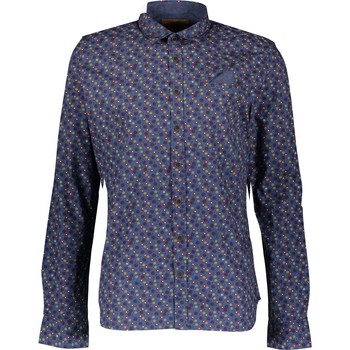 Blauwe blouse met bloemenprint