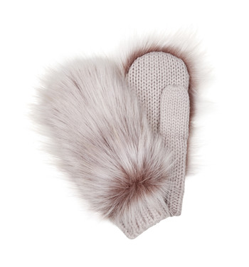 Roze furry handschoenen