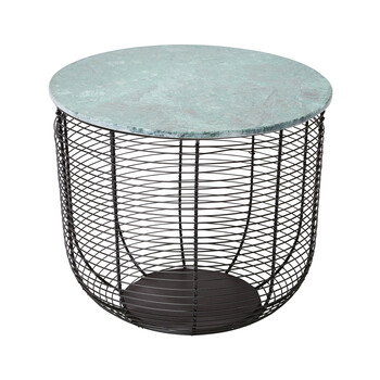 Bijzettafel van zwart draad