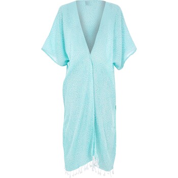 Kimono jurk met blauw patroon