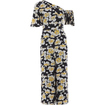 Zwart jumpsuit met bloemenprint
