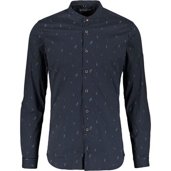 Blauwe blouse met print