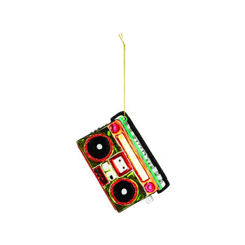 Boombox kerstbal