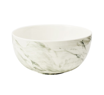 Wit en groene marmeren kom