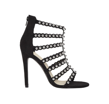 Zwarte suede stilletto