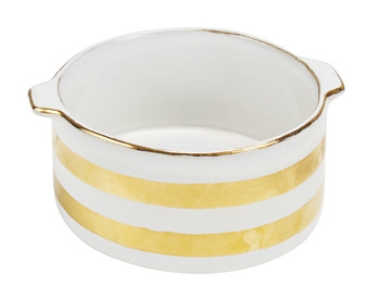 Wit met gouden schotel