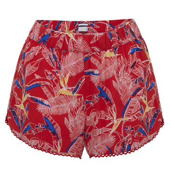 Tropische rode shorts