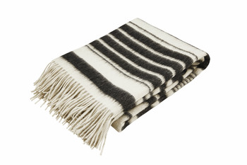 Zwart en wit wollen kleed