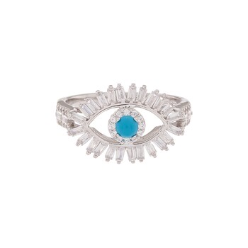 Zilveren ring met oog
