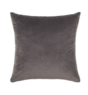 Grijs fluwelen kussen