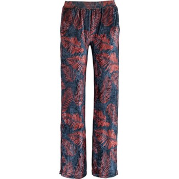 Blauw met bruine velvet broek