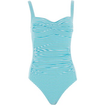 Wit / blauw gestreept badpak