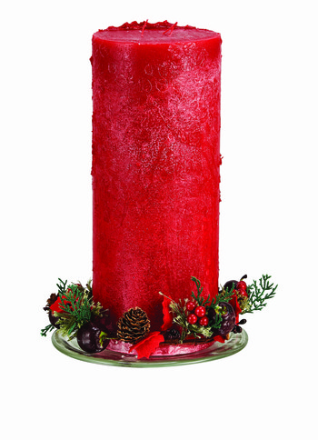 Grote rode kanneel geurkaars