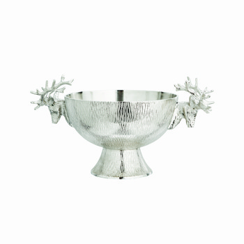 Zilveren schaal met rendieren