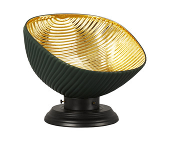 Groen/goud metalen tafellamp